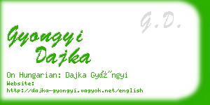 gyongyi dajka business card